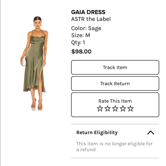 ASTR the Label Gaia Dress in Sage - Picture 2 of 3